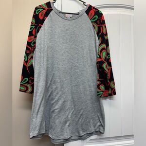 LuLaRoe Randy baseball tee shirt size 2XL